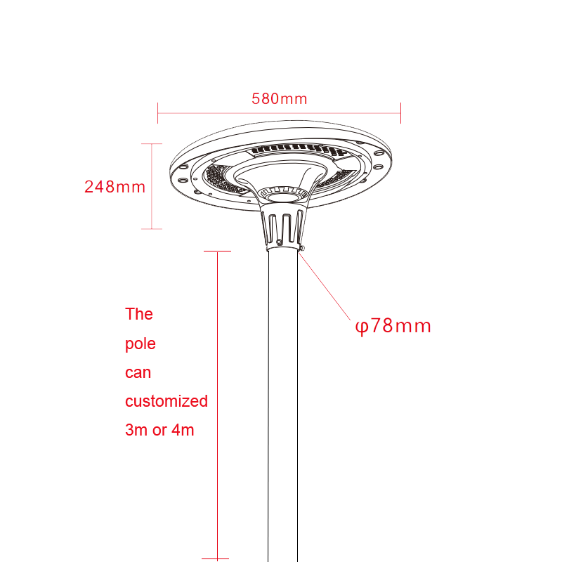 Lámparas solares para postes