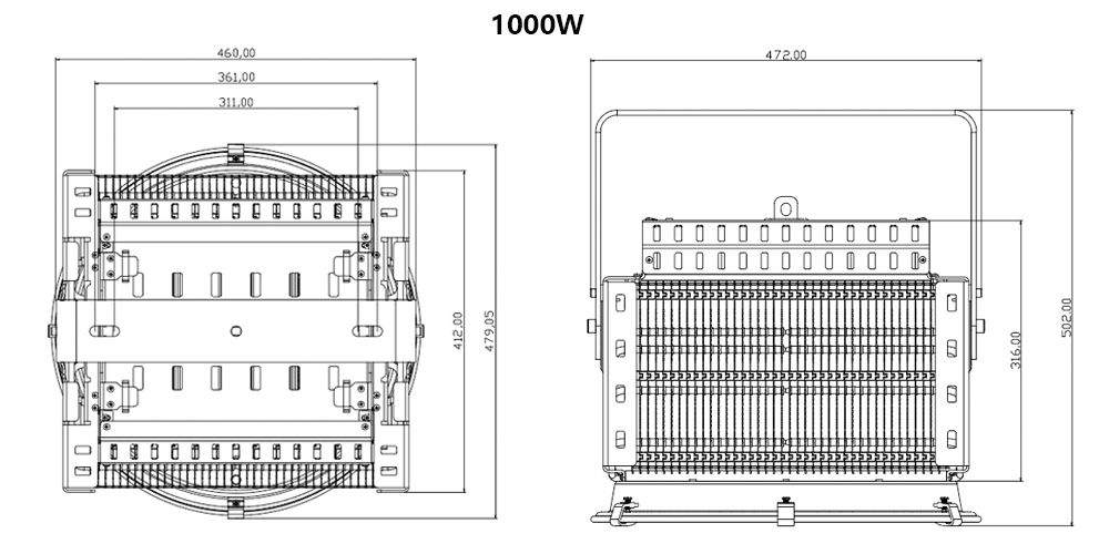Stadium Lights 1000W size