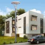Lámparas solares de exterior para postes