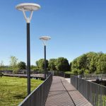 Lámparas solares de exterior para postes