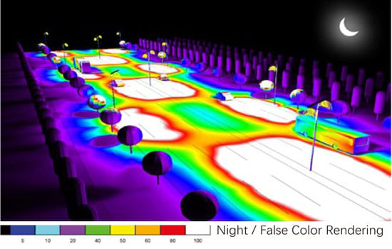 Lampadaire solaire Dialux calculer
