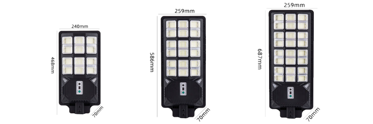 Lampes de rue LED à énergie solaire