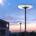 Luz solar redonda para jardín