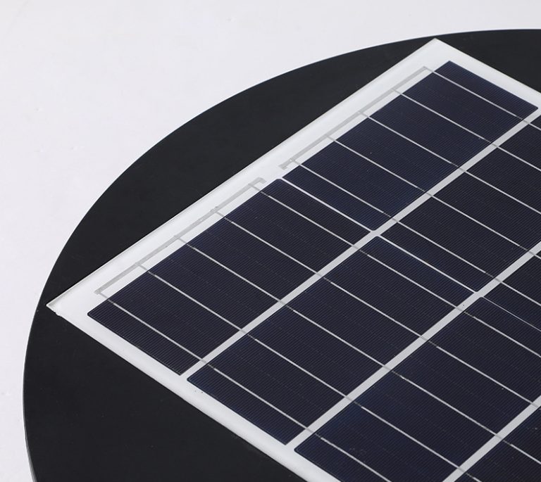 Lampe solaire ronde de jardin